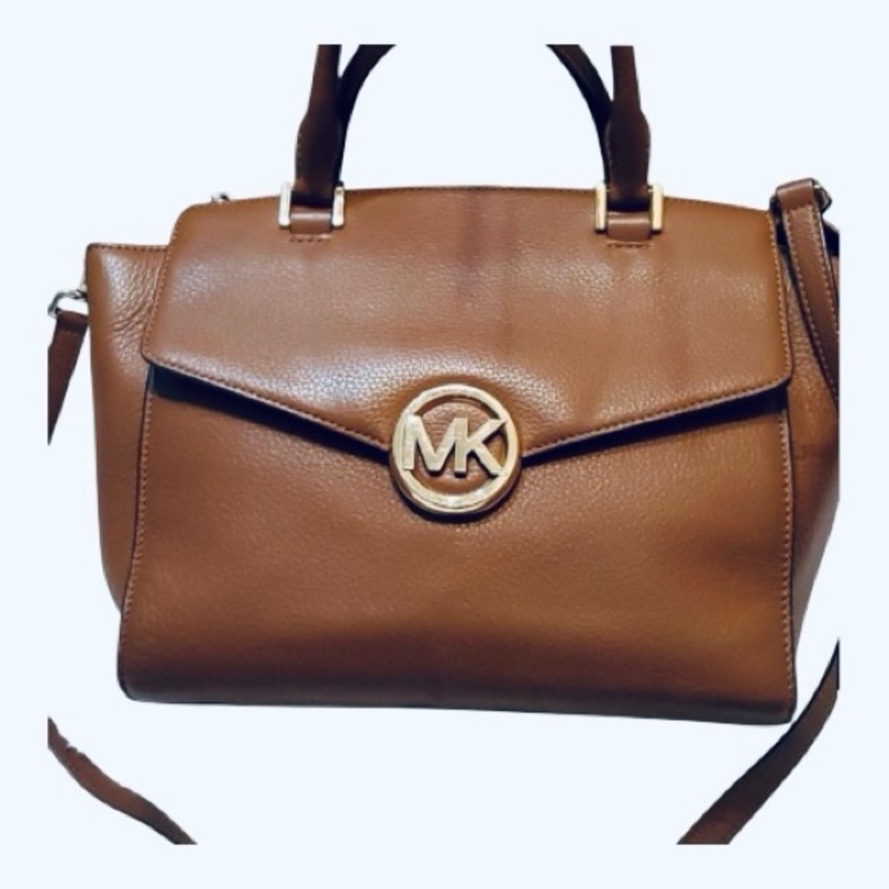 Michael Kors  Hudson Satchel Tan Leather
